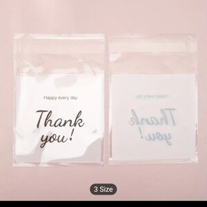 100 count thank you sealable plastic bags New